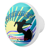 Summer Surfing Fun Thunder_Cove Keramische Knop (Rechts)
