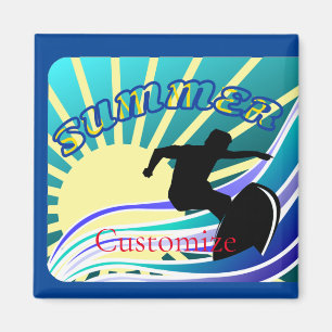 Summer Surfing Fun Thunder_Cove Magneet