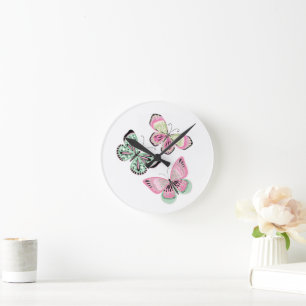 Summer Sweet Butterflies Ronde Klok
