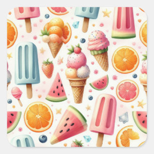 Summer Sweet escape Vierkante Sticker