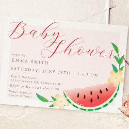 Summer Sweet Watermelon Baby shower Kaart