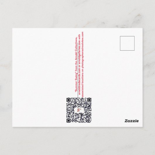 "Summer Swing" Briefkaart (Achterkant)