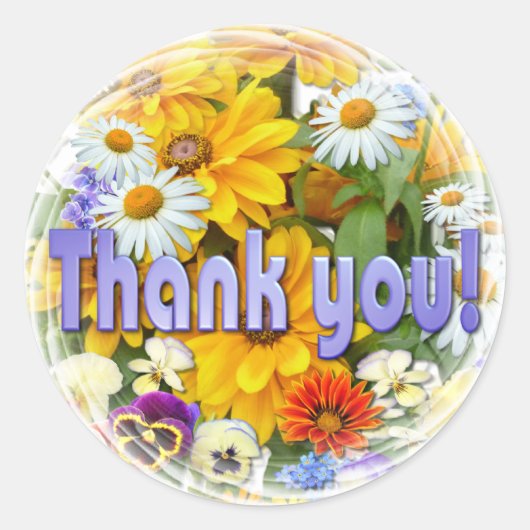 Summer Symphony ~ "Bedankt" Sticker (Voorkant)