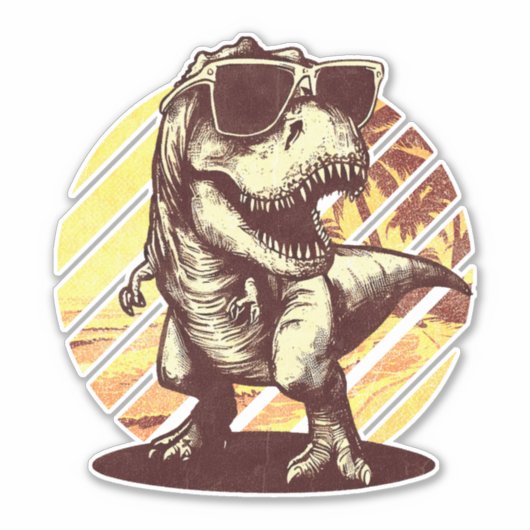 Summer T-Rex Sticker (Voorkant)