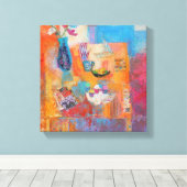 Summer Table Canvas Afdruk (Insitu (Houten vloer))