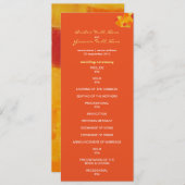 Summer tango Wedding Program Programma (Voorkant / Achterkant)