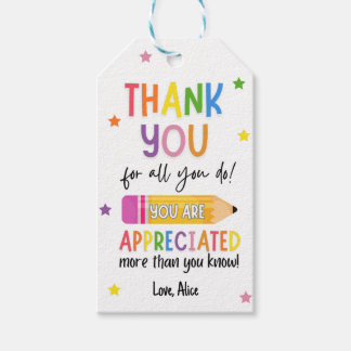 Summer Teacher Appreciation Bedankt Cadeaulabel
