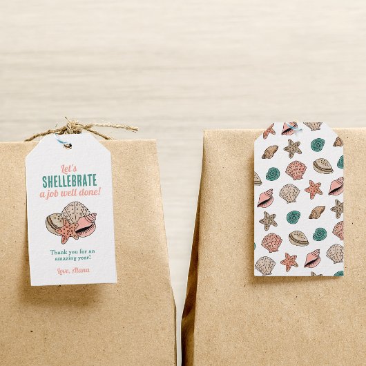 Summer Teacher Appreciation Seashell Dank u Cadeaulabel