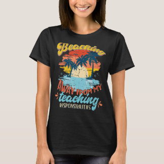 Summer Teacher die geen vacature Retr leert T-shirt