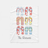 Summer Teenslippers Blanket Fleece Deken (Voorkant)