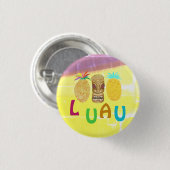 Summer Tiki Pineapple Luau Ronde Button 3,2 Cm (Voorkant /achterkant)