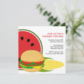 Summer Time BBQ Uitnodiging (Staand voorkant)