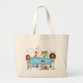 Summer Time Beach Bag Large Canvas tas (Voorkant)