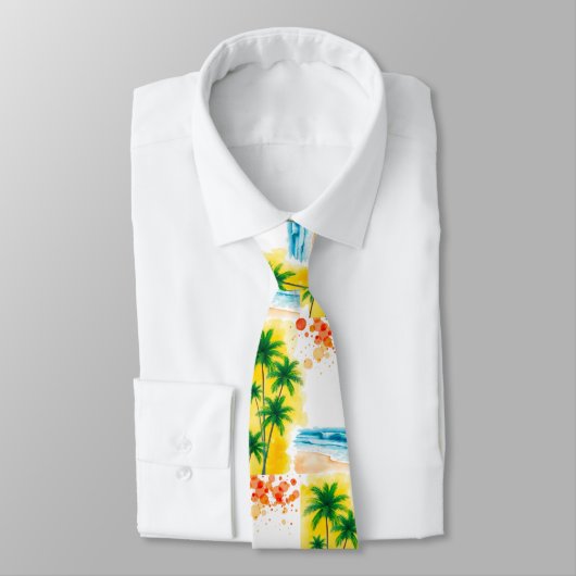 “Summer Time” beach design  Stropdas (Gebonden)