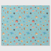 Summer Time Bugs - Blue Cadeaupapier (Vlak)