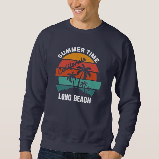 Summer Time California Long Beach Sweatshirt (Voorkant)