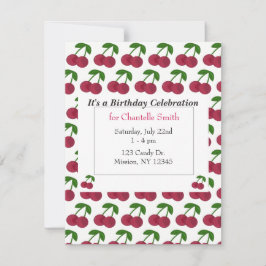 Summer Time Cherries Birthday Kaart