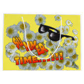 Summer Time Flowers  Gift Bag Large Cadeauzakje (Achterkant)