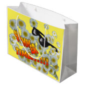 Summer Time Flowers  Gift Bag Large Cadeauzakje (Achterkant Gekanteld)