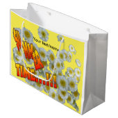 Summer Time Flowers  Gift Bag Large Cadeauzakje (Voorkant Gekanteld)