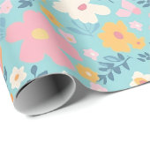 Summer Time Posy Patroon Cadeaupapier (Rol Hoek)