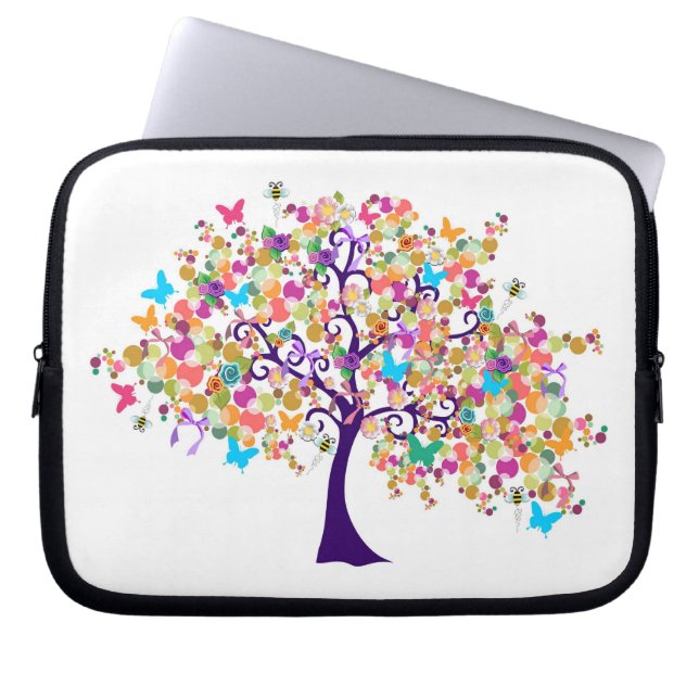 Summer time tree laptop sleeve (Voorkant)