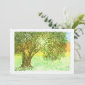 Summer Tree Aleph Bat/Bar Mitzvah Uitnodiging (Staand voorkant)