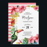 Summer Tropical 50th Birthday Invitation<br><div class="desc">Créez votre propre invitation à la fête d'anniversaire ! Personnalisez ce design avec votre propre texte. Vous pouvez customiser cette conception en sélectionnant le lien "customiser plus loin" si vous le souhaitez.</div>