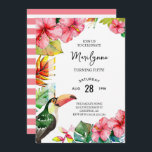 Summer Tropical 50th Birthday Invitation<br><div class="desc">Créez votre propre invitation à la fête d'anniversaire ! Personnalisez ce design avec votre propre texte. Vous pouvez customiser cette conception en sélectionnant le lien "customiser plus loin" si vous le souhaitez.</div>