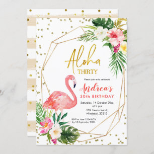 Summer Tropical Aloha Derty Invitation Kaart