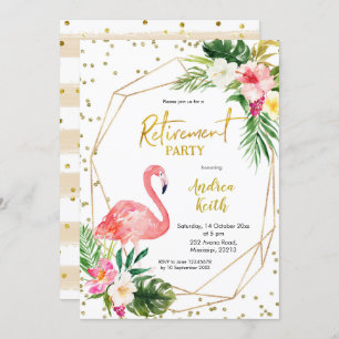 Summer Tropical Aloha Retirement Party Invitation Kaart