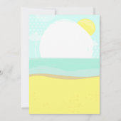 Summer Tropical Beach Party Birthday Kaart (Achterkant)