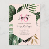 Summer Tropical Birthday Sweet 16 Uitnodiging Briefkaart (Voorkant)