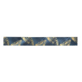 Summer Tropical Blue Palm Leaves Pattern Lint (Voorkant)