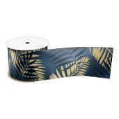 Summer Tropical Blue Palm Leaves Pattern Lint (Spoel)