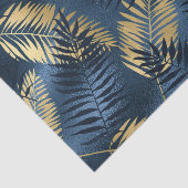 Summer Tropical Blue Palm Leaves Pattern Tissuepapier (Detail)