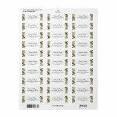 Summer Tropical Floral Leaves Personalized Etiket (Full Sheet)