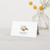 Summer Tropical Floral Wedding Table Escort (Achterkant)