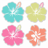 Summer Tropical Flowers Sticker (Voorkant)