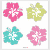 Summer Tropical Flowers Sticker (Vel)