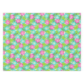 Summer Tropical Hawaiian Floral Pattern Tafelkleed (Voorkant (Horizontaal))
