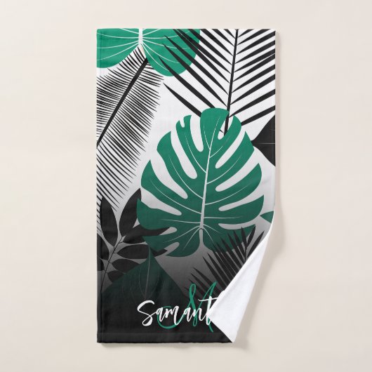 Summer Tropical Leaves Bad Handdoek (Handdoek)