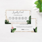 Summer Tropical Leaves Loyalty Punch Kaart (Bureau)