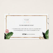 Summer Tropical Leaves Loyalty Punch Kaart (Achterkant)