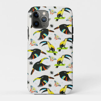 Summer Tropical Oerwoud Parrot Butterfly iPhone 11 Pro Hoesje