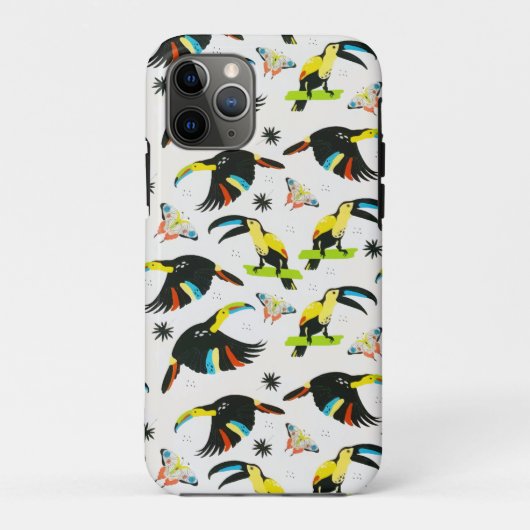 Summer Tropical Oerwoud Parrot Butterfly Case-Mate iPhone Case (Achterkant)