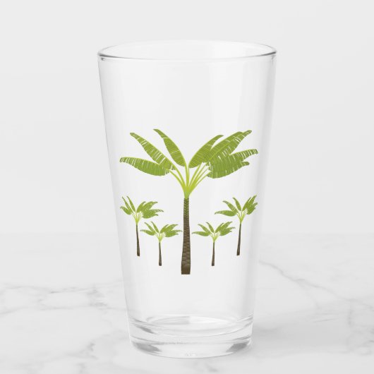 Summer Tropical Palm Tree Island Beach Classic Glas (Voorkant)