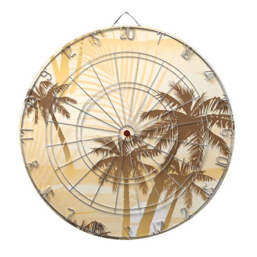 Summer Tropical Palms Dartbord (Voorkant)