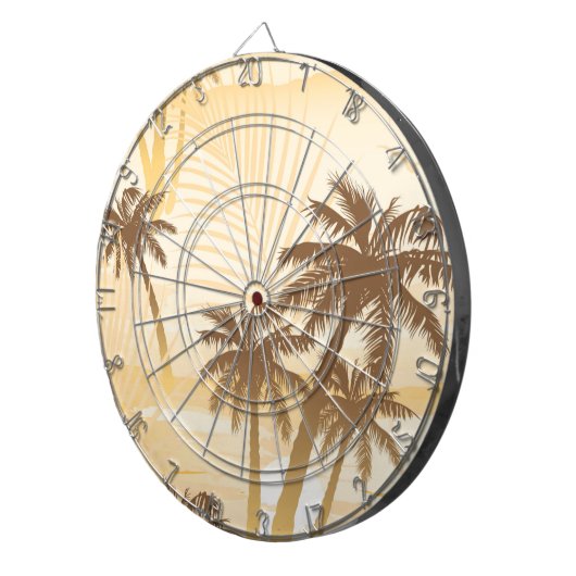 Summer Tropical Palms Dartbord (Voorkant Rechts)