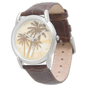 Summer Tropical Palms Horloge